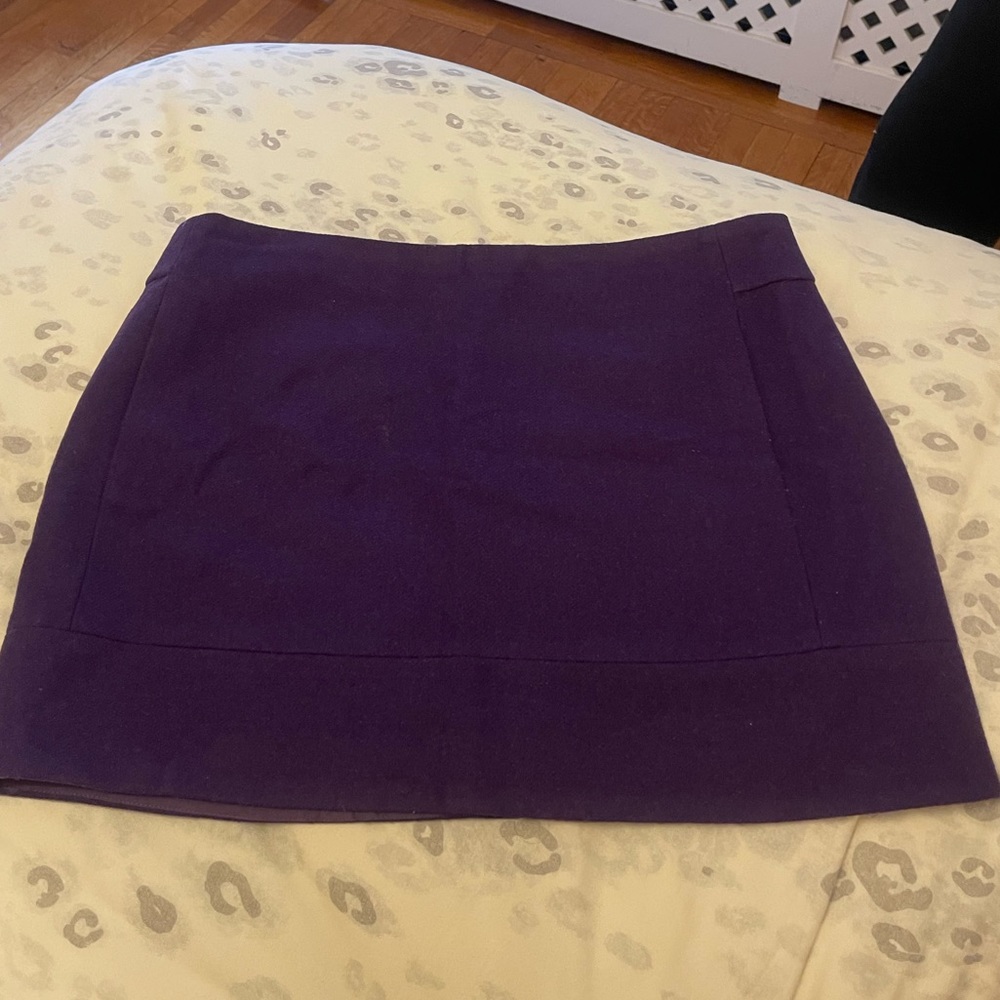 J.CREW - WOOL + VISCOSE MINI SKIRT IN PURPLE